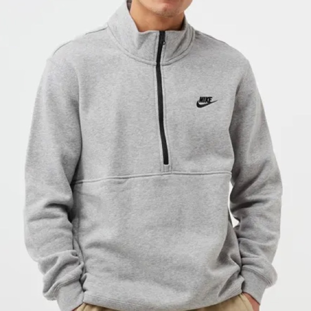 New Nike Sportswear Club Men's Brushed-back 1/2-zip Pullover Medium